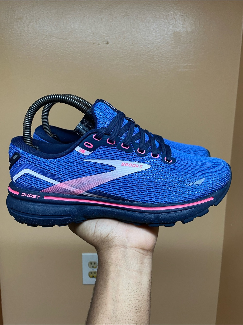 BROOKS Ghost 15 Women’s Running Sneakers “Blue/Peacoat/Pink” Size 7 Medium